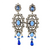antique finish blue earrings