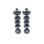 victorian finish black and grey stone earrings flora designer
