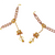 Goldplated polki bridal hand peices with garnet stones & red beads